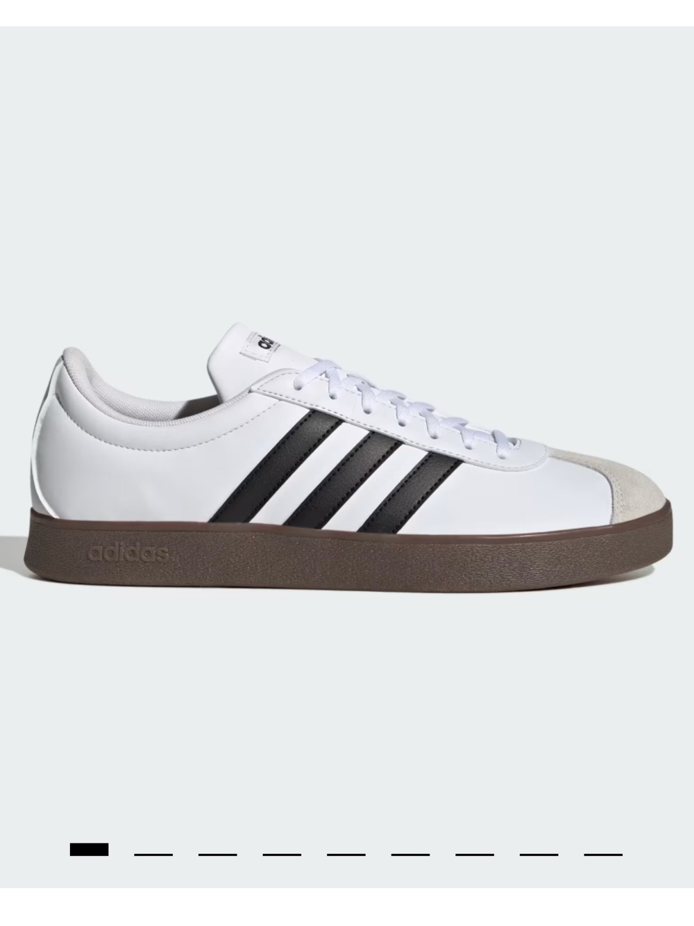 Adidas VL Court 2.0 Base Sneakers, 6, White / Black / Gum